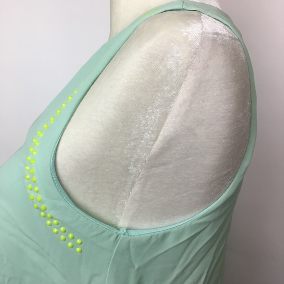 E. Leigh’s green sleeveless layered dress small - Picture 4 of 8